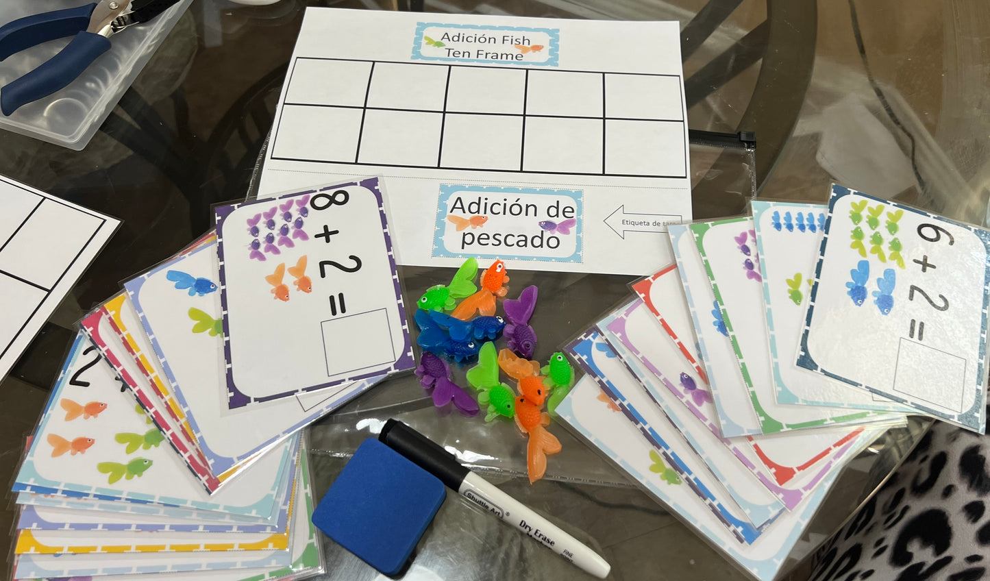 ➕➕🐟Addition Fish➕🐟 in English and Spanish