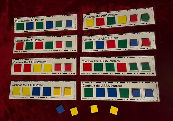 🟨 🟥Color Square Patterns Task 🟩🟦