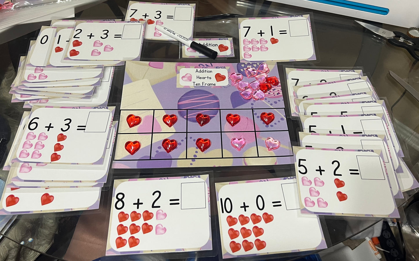Addition Hearts Up to 10