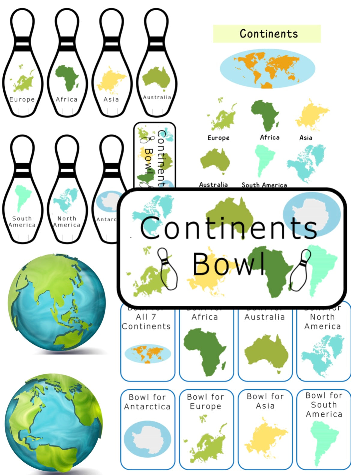 🌍🎳Continents Bowl🎳🌎