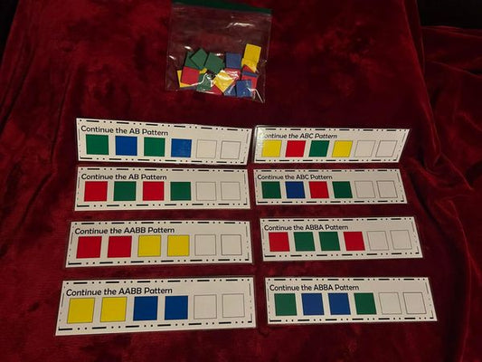 🟨 🟥Color Square Patterns Task 🟩🟦