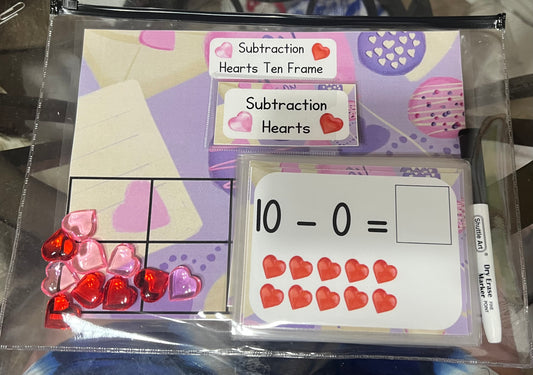 Subtraction Hearts 10 and Under